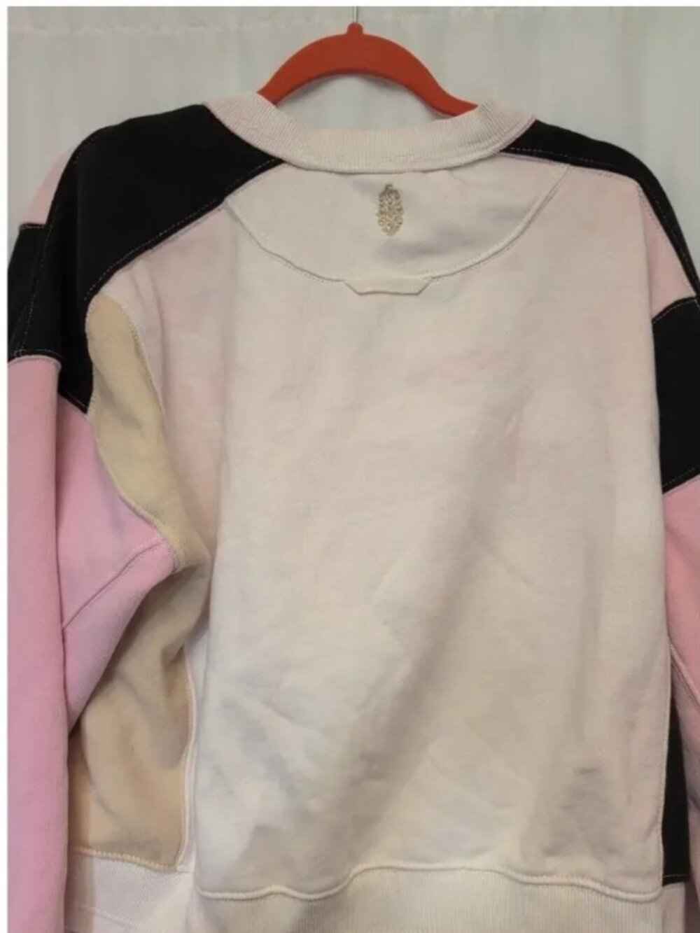 FP Movement Intercept Logo Sweatshirt Size L Colorblock Cropped Pullover - Picture 7 of 7